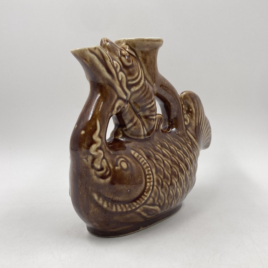 Штоф "Рыбка", керамика, полива, СССР, 1970-1990 гг.