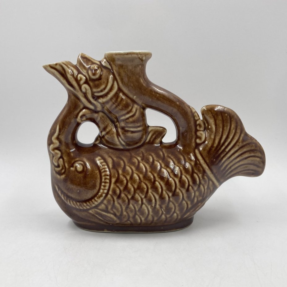 Штоф "Рыбка", керамика, полива, СССР, 1970-1990 гг.