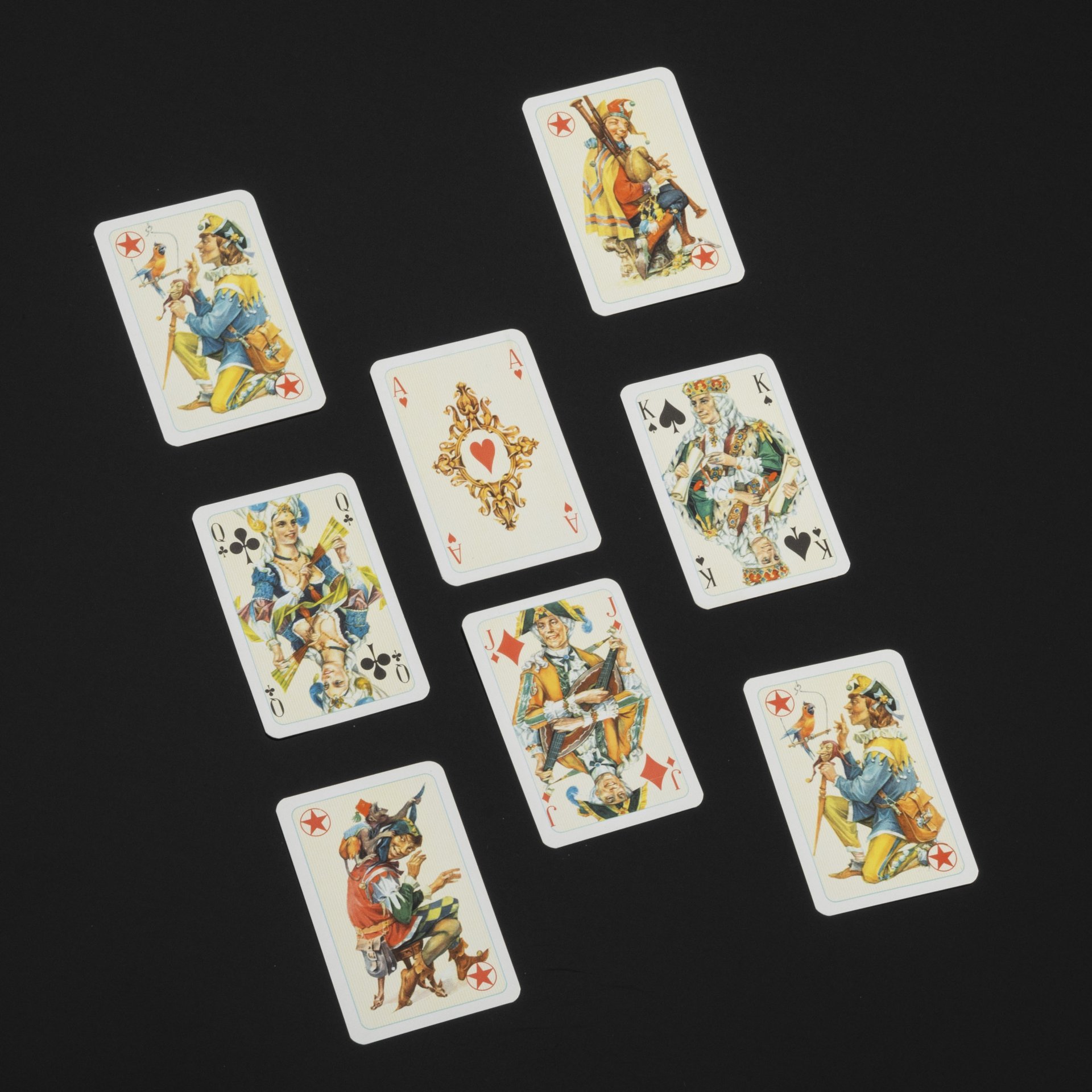 Набор игральных карт (2 колоды) "Рококо" (Fine Luxus Spielkarte Romme) в футляре, художник - Вальтер Краусс