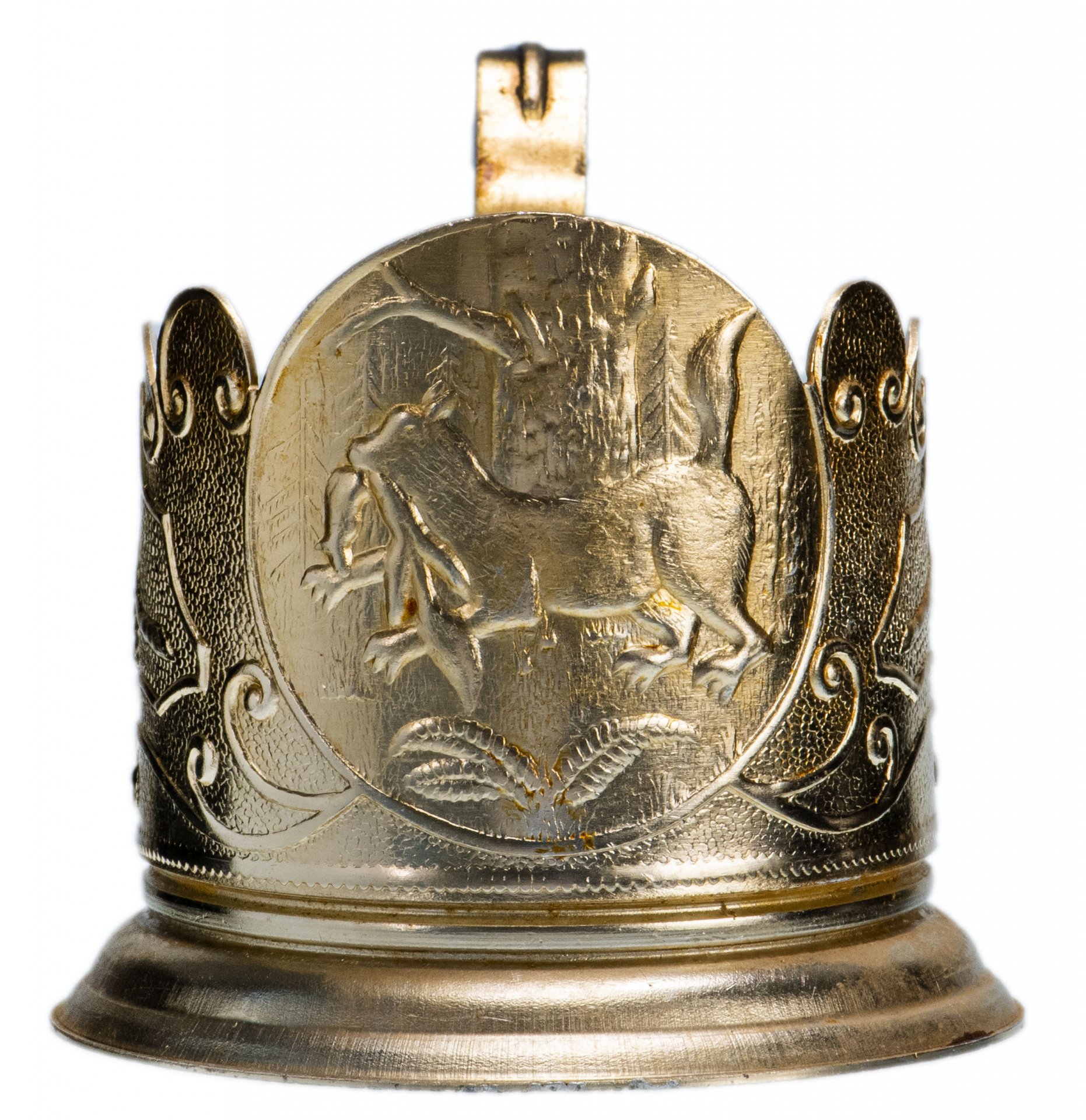 Подстаканник "Добыча", алюминий, г. Иркутск, СССР, 1970-1980 гг.