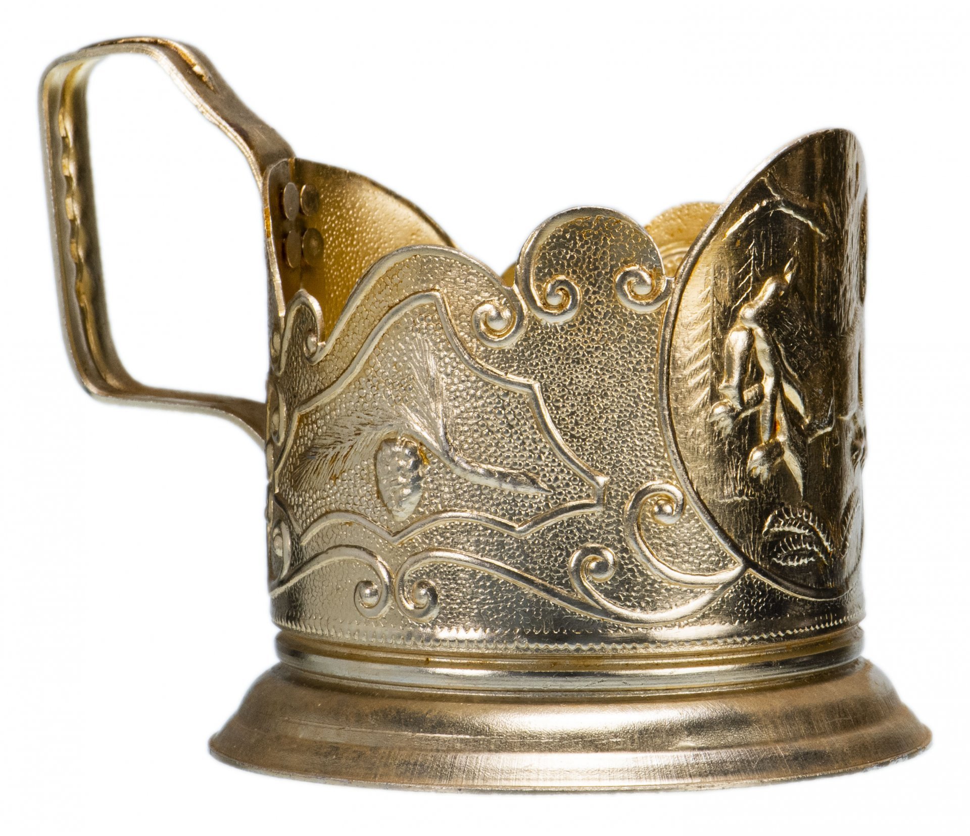 Подстаканник "Добыча", алюминий, г. Иркутск, СССР, 1970-1980 гг.