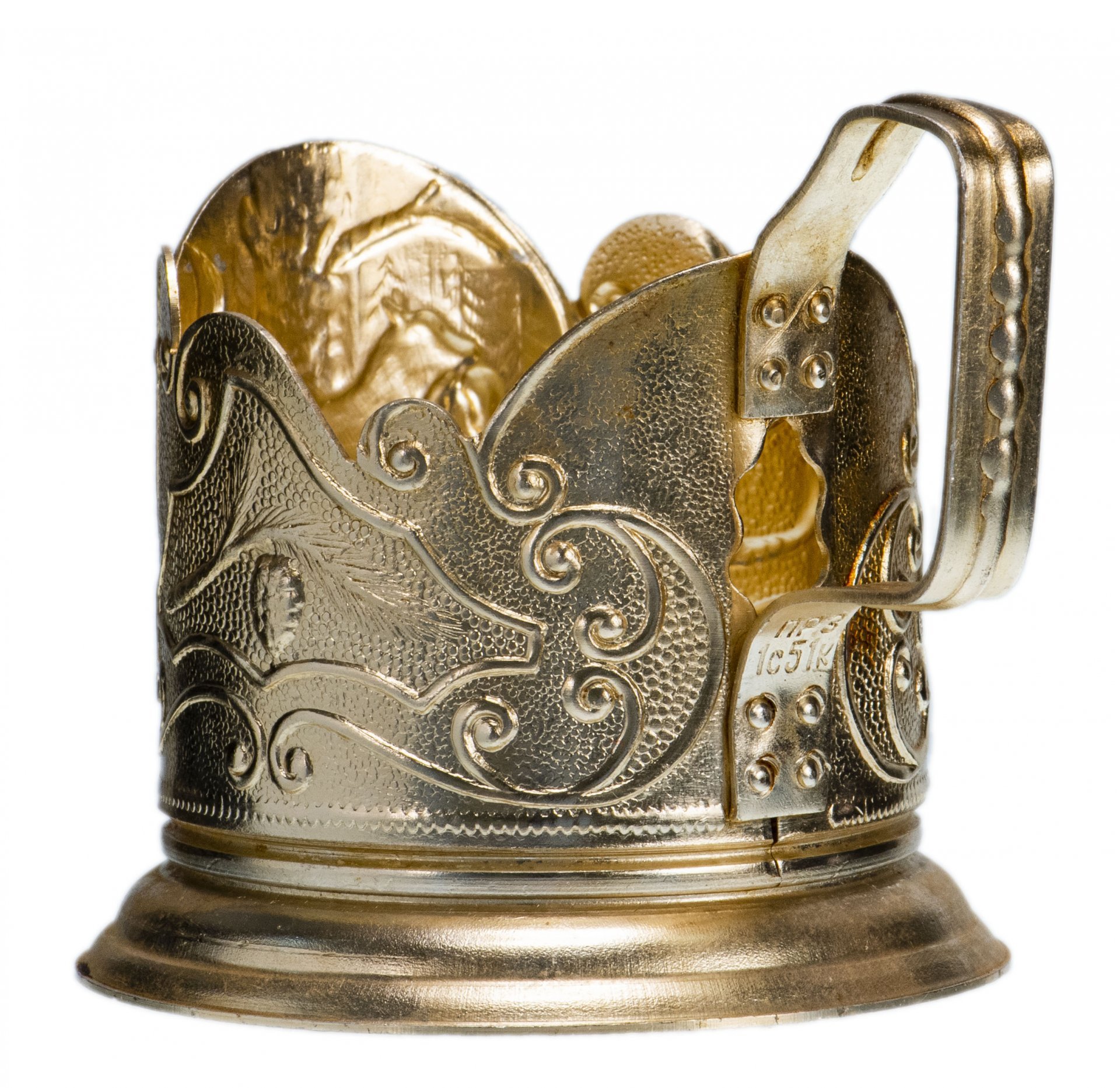 Подстаканник "Добыча", алюминий, г. Иркутск, СССР, 1970-1980 гг.