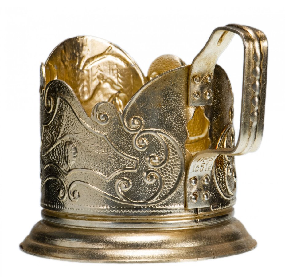 Подстаканник "Добыча", алюминий, г. Иркутск, СССР, 1970-1980 гг.