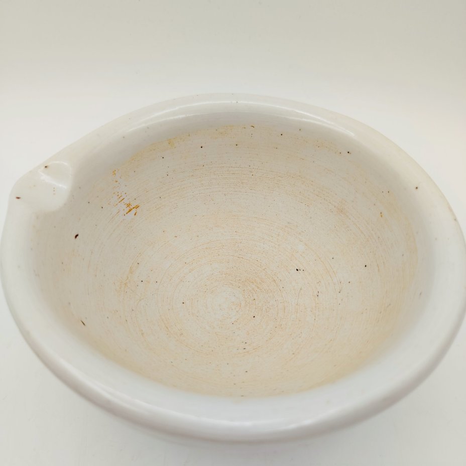 Ступка с пестиком, фарфор, деколь, Речицкий фарфоровый завод (Гжель), СССР, 1950-1960 гг.