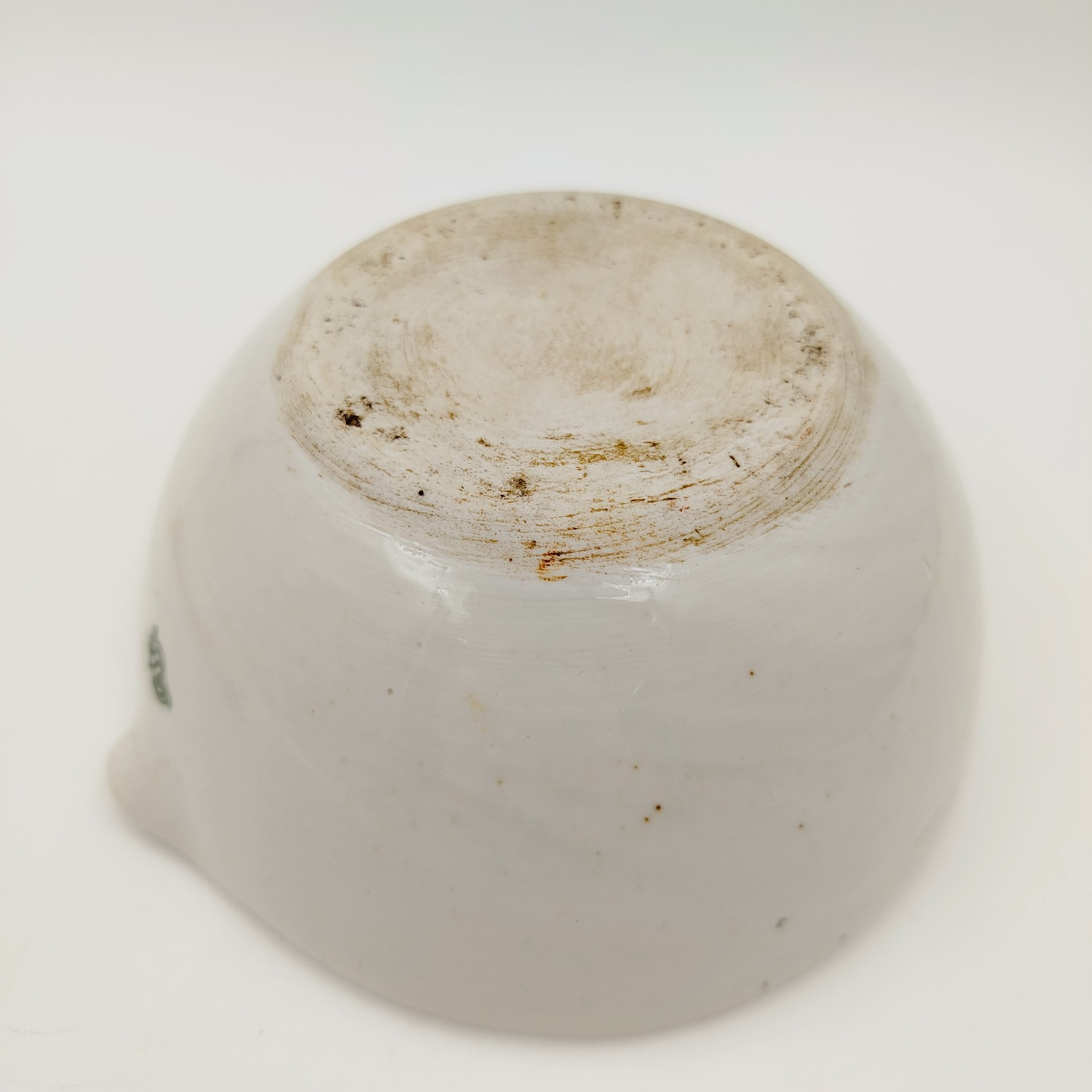 Ступка с пестиком, фарфор, деколь, Речицкий фарфоровый завод (Гжель), СССР, 1950-1960 гг.