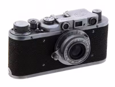 Фотоаппарат "ФЭД" с объективом "Индустар-22" в родном кофре, металл, стекло, пластик, Харьковский машиностроительный завод "ФЭД", СССР, 1953-1955 гг., Харьковский машиностроительный завод им. Дзержинского (ФЭД)