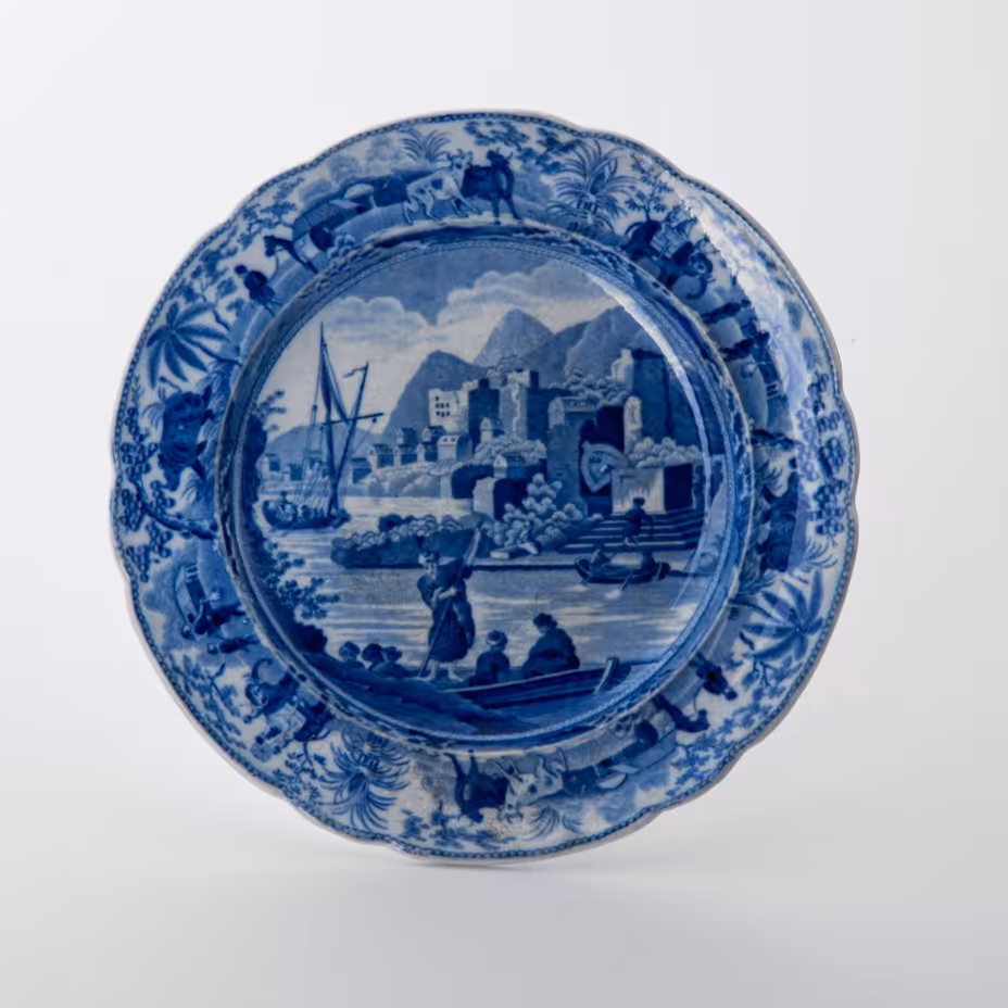 Тарелка декоративная с изображением пейзажа, Copeland Spode