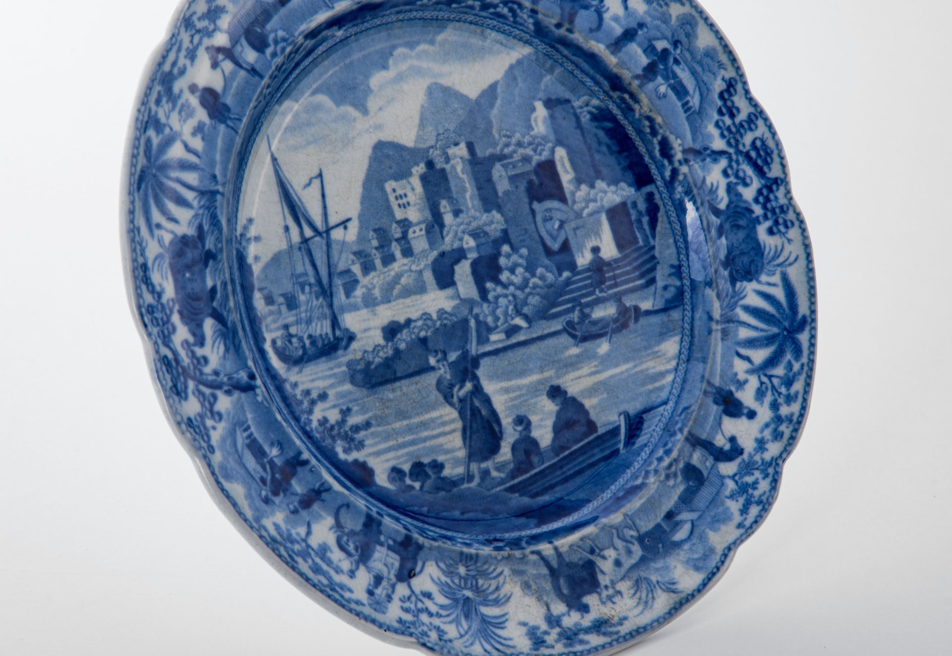 Тарелка декоративная с изображением пейзажа, Copeland Spode