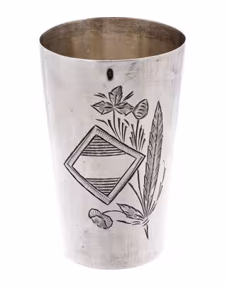 Стопка с растительным рисунком, серебро 875 пр.,  СССР, 1927-1954 гг.