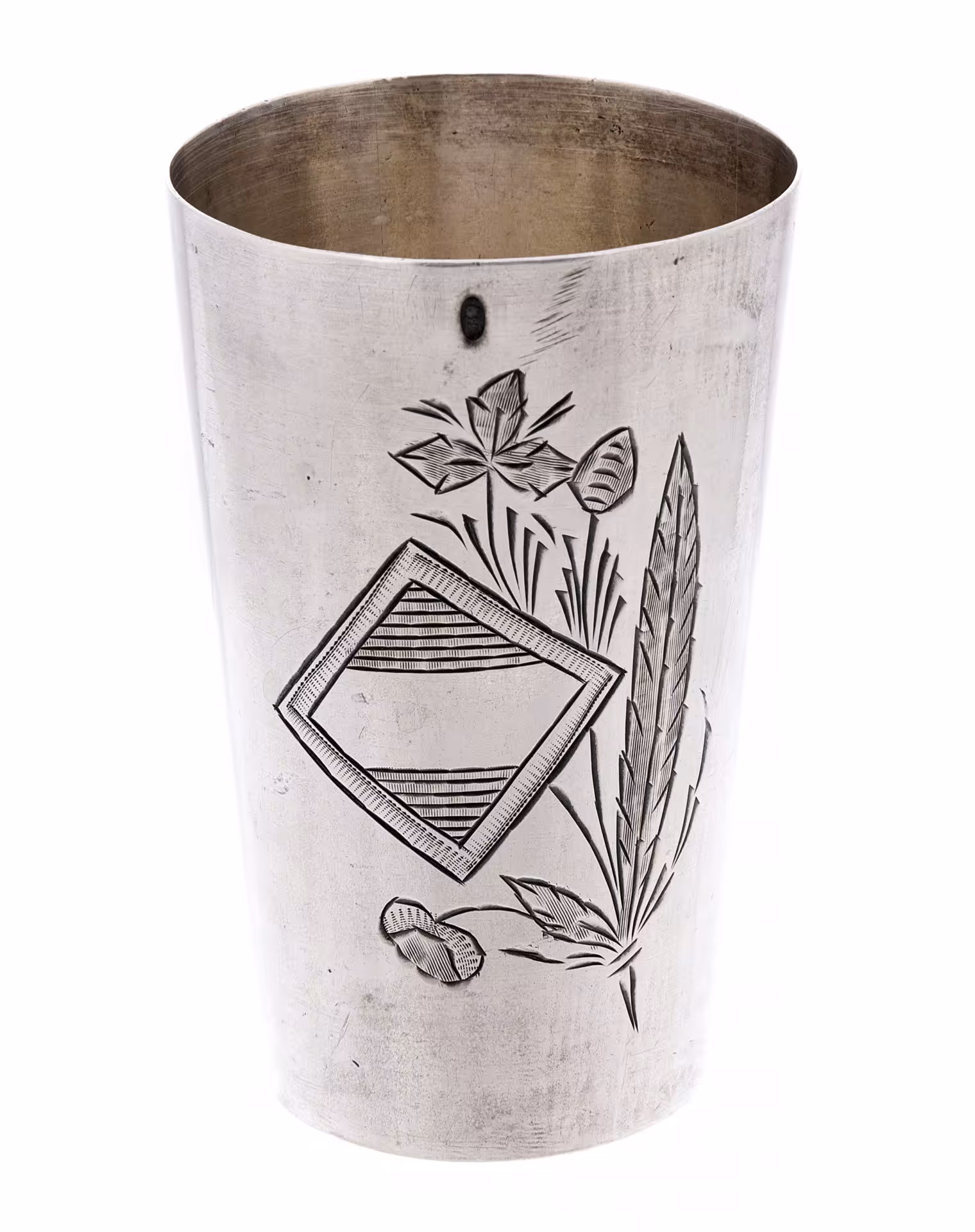 Стопка с растительным рисунком, серебро 875 пр.,  СССР, 1927-1954 гг.