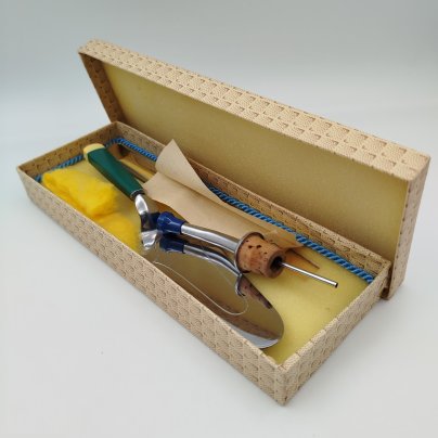 Набор для подачи  закусок (лопатка, пробка для бутылки, щипцы), Alfred Sander KG, металл, ручка - пластик, Германия, 1960-1980 гг.