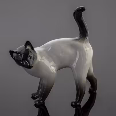 Статуэтка "Сиамская кошка", Ленинградский фарфоровый завод (ЛФЗ)