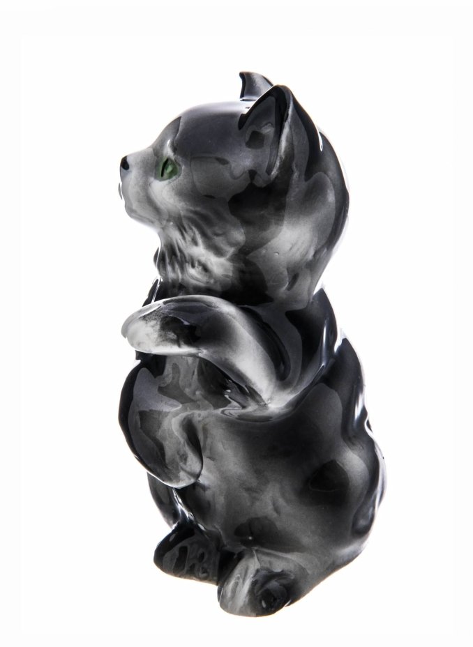 Статуэтка "Кошка", фарфор, роспись, ГДР, 1970-1990 гг.