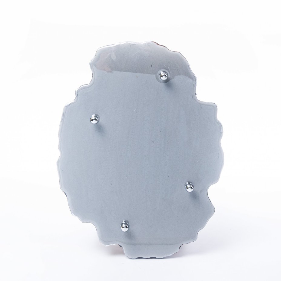 Блюдо сервировочное "Мотыльки", авторская работа в технике Resin Art, глянцевое 3D покрытие, камень, Россия, 2021 г.