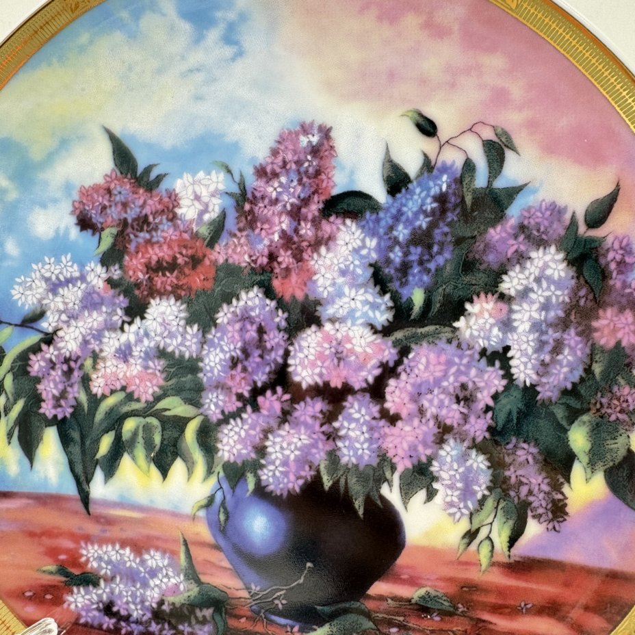 Настенная тарелка с изображением цветов, Elan Gallery