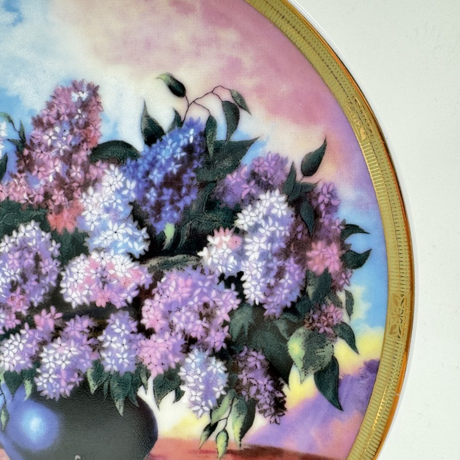 Настенная тарелка с изображением цветов, Elan Gallery