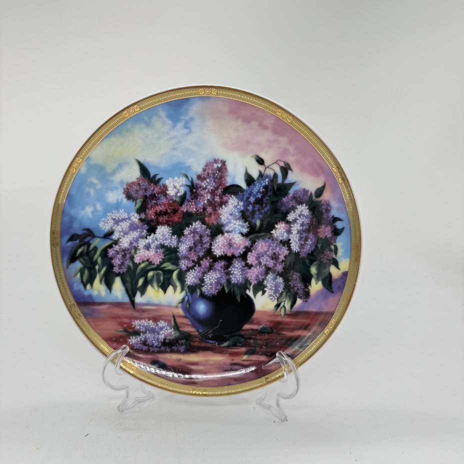 Настенная тарелка с изображением цветов, Elan Gallery