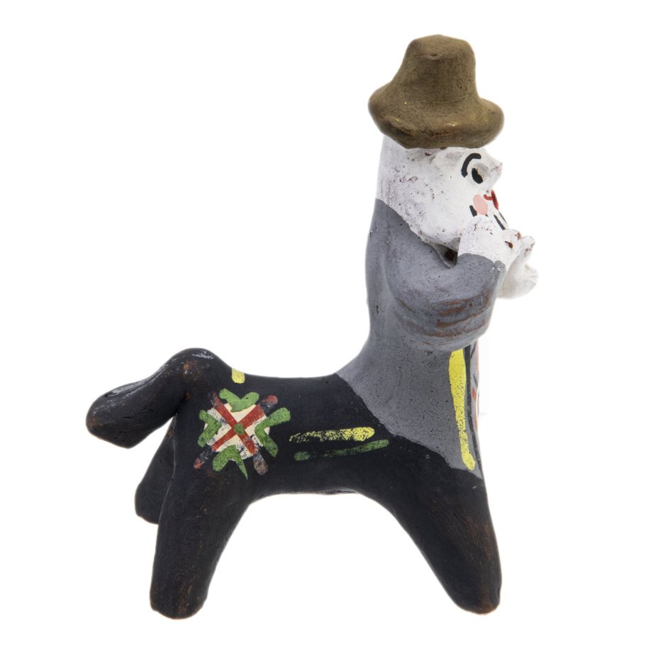 Игрушка каргопольская "Полкан" (русский народный промысел), глина, роспись, Архангельская область, СССР, 1970-1990 гг.