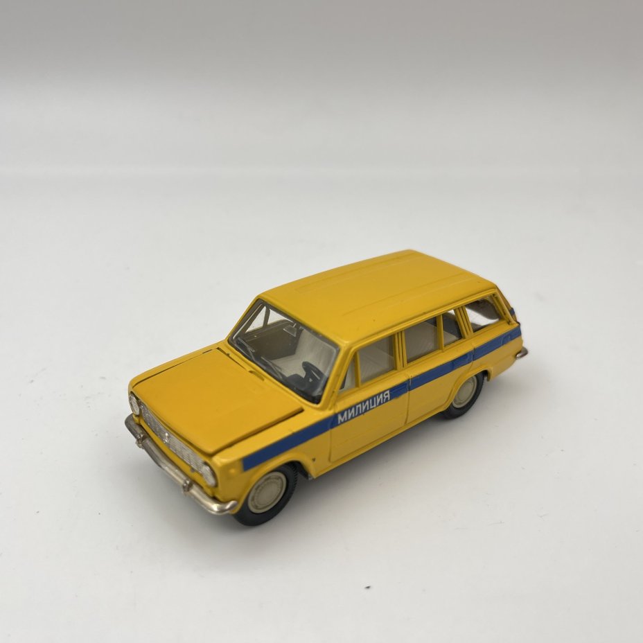 Модель автомобиля "ВАЗ-2102" (Милиция), авторская модель, металл, пластик, СССР, 1970-1990 гг.