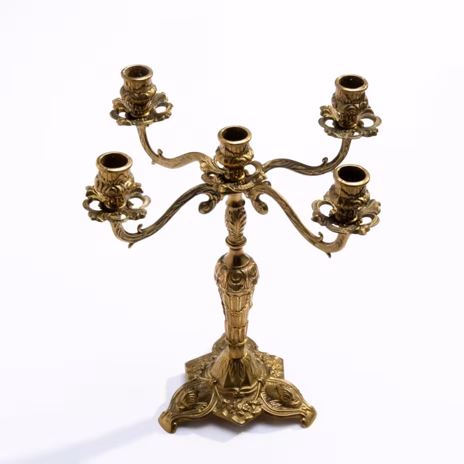 Канделябр на 4 свечи, латунь, Китай, 1980-1990 гг.