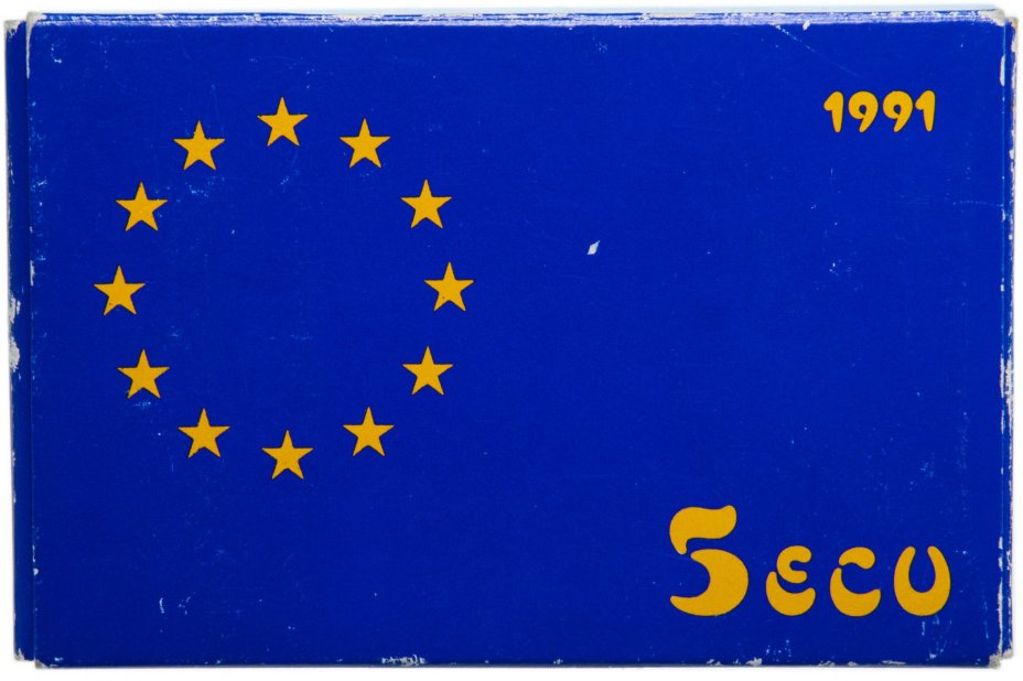 Испания 5 экю (ecu) 1991 "Ибн Рушд (Аверроэс)" в подарочном футляре с сертификатом