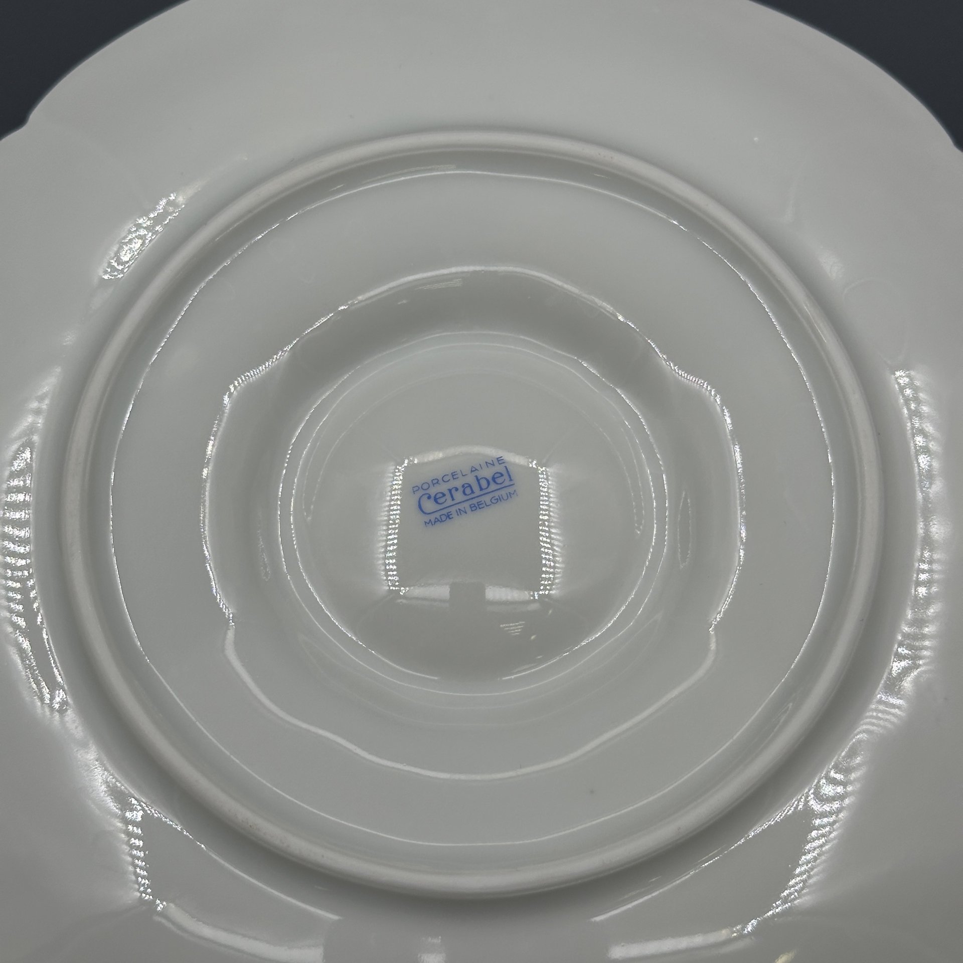Набор из 6 тарелок для подачи устриц с окантовкой золотой лентой Cerabel Porcelain