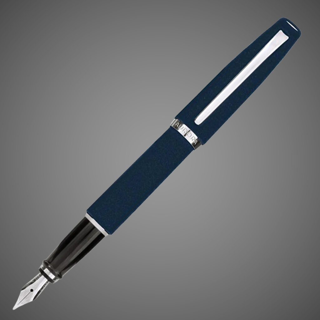 Перьевая ручка Aurora Style Velvet Blue CT, перо - F, в подарочной коробке, Материал ткани: бархат, велюр, хром