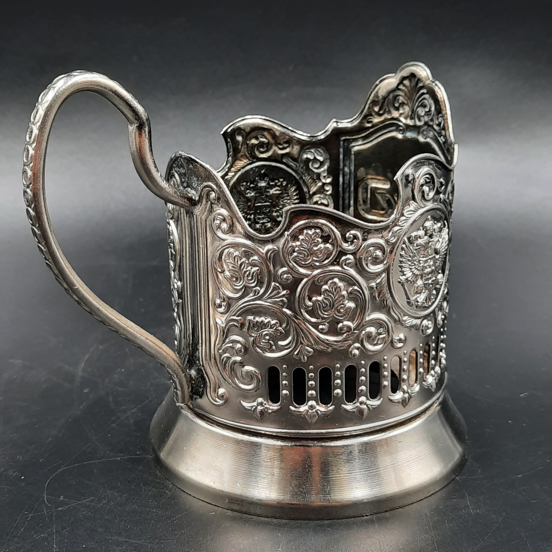 Подстаканник "РЖД", металл, Кольчугинский завод цветных металлов, Российская Федерация, 2010-2020 гг.