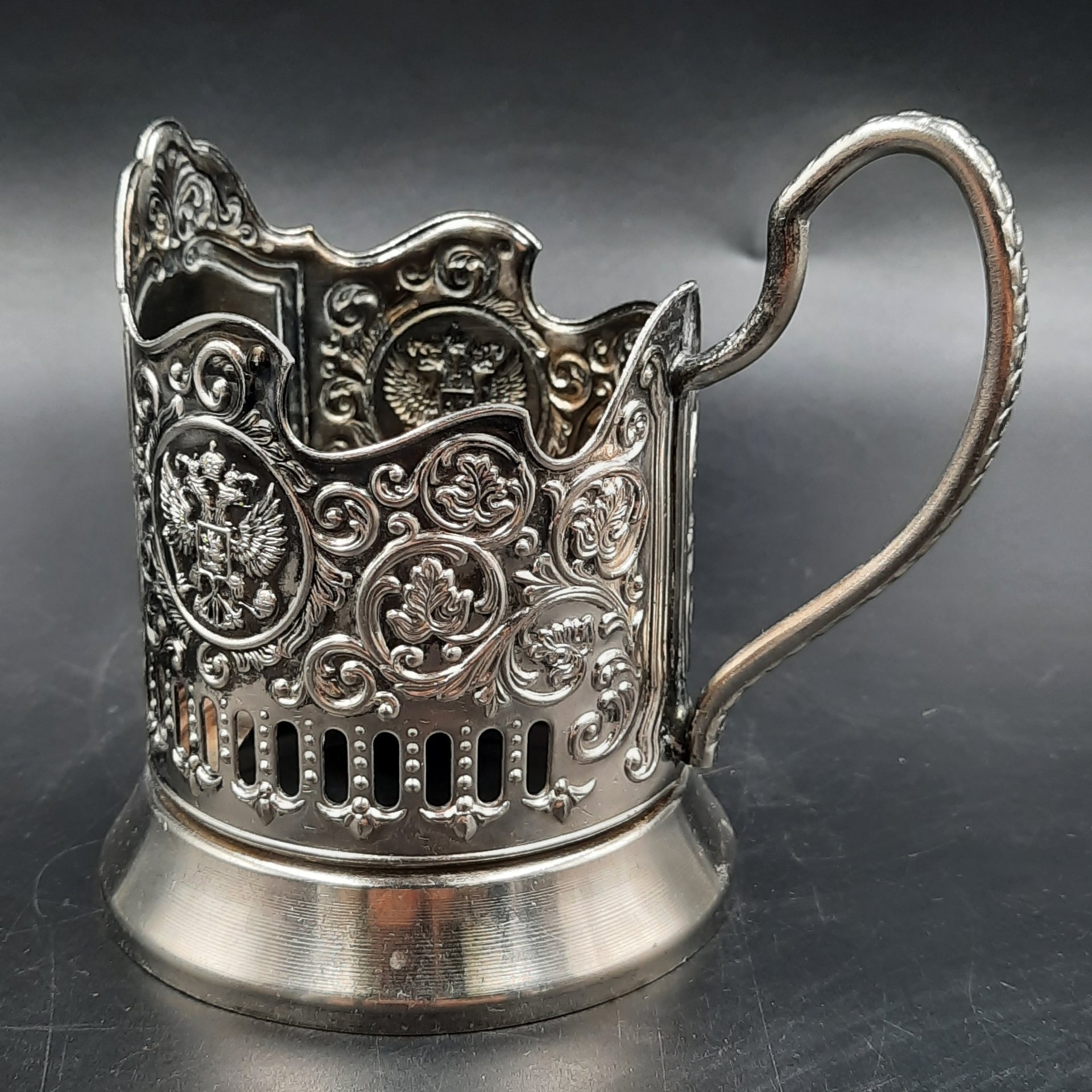 Подстаканник "РЖД", металл, Кольчугинский завод цветных металлов, Российская Федерация, 2010-2020 гг.