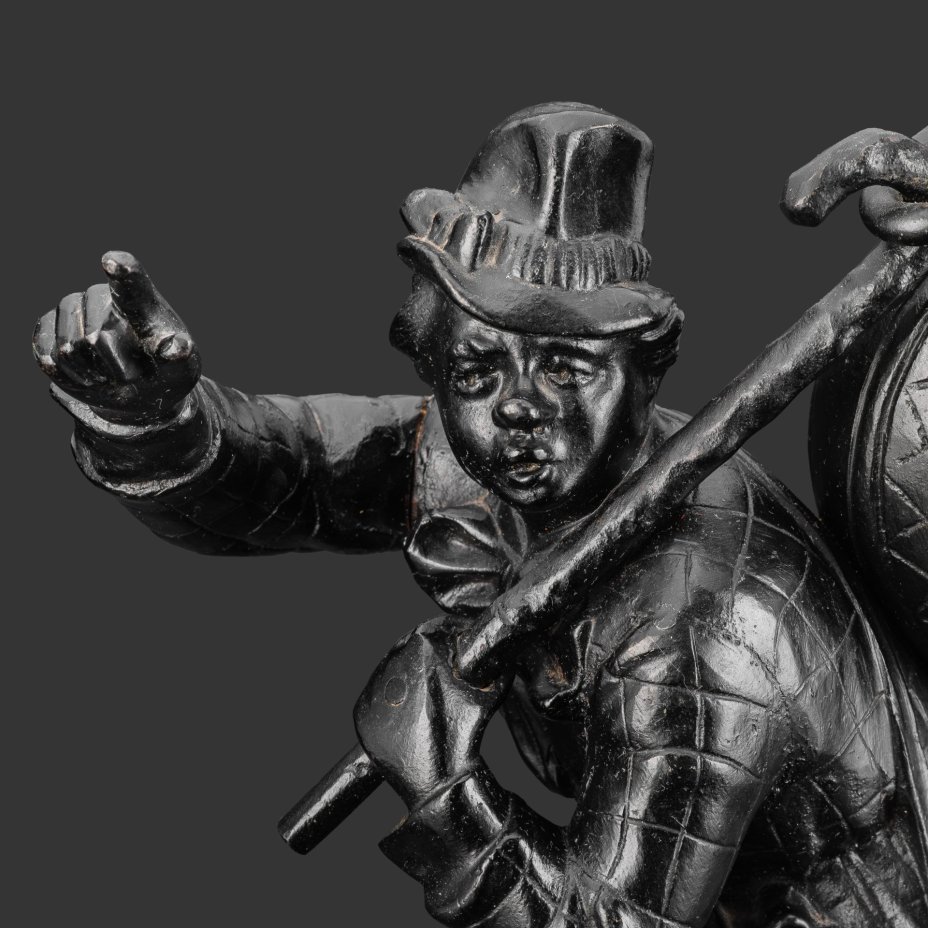 Часы "Клоун", чугун, крашение, Каслинский чугунолитейный завод (Касли), СССР, 1960 г.