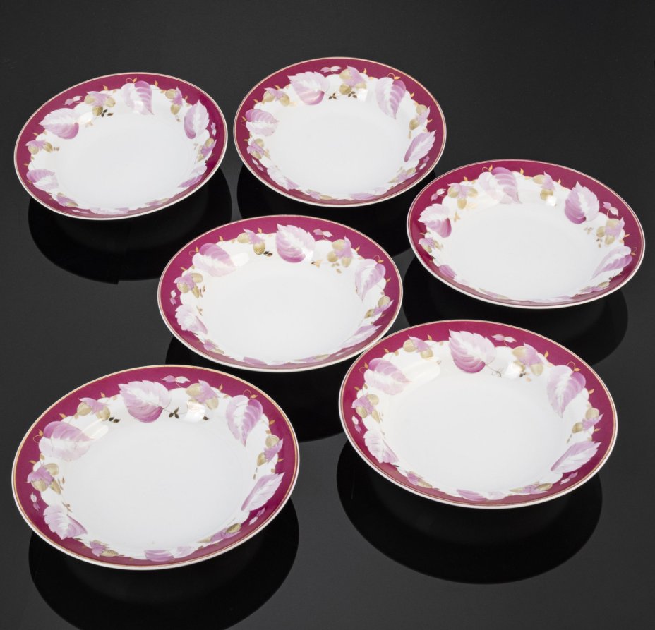 Сервиз обеденный на 6 персон, "Золотой орех", 21 предмет, Дулевский фарфоровый завод (Дулёво)