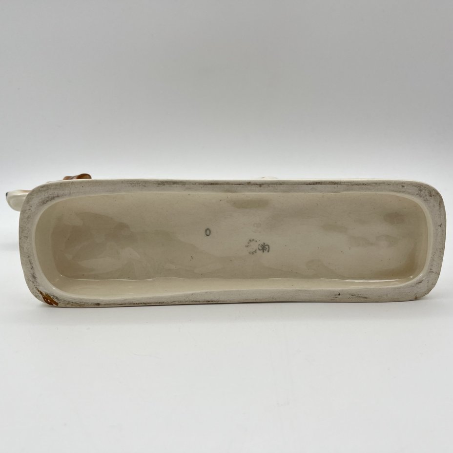 Статуэтка "Гладкошерстный бракк", фаянс, аэрография, Sitzendorf, ГДР, 1950-1972 гг.