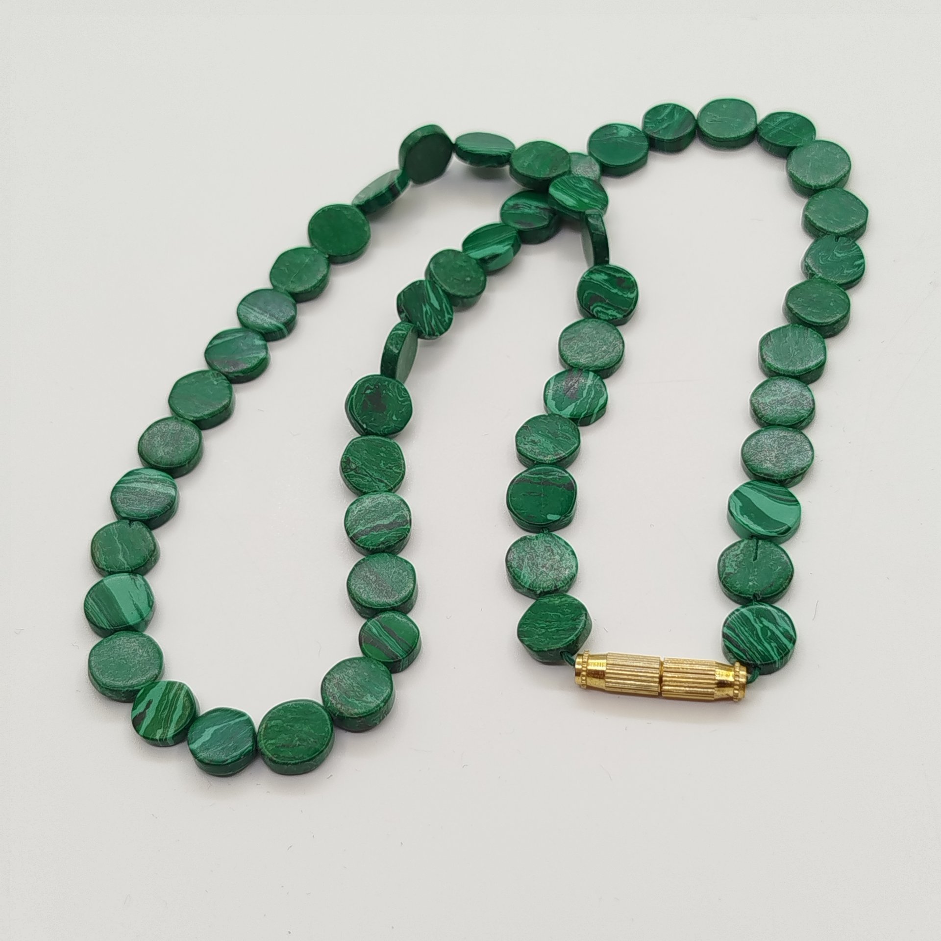 Бусы из бусин под малахит, металл, композитный материал, СССР, 1970-1990 гг.