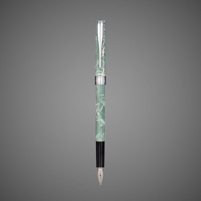 Перьевая ручка Aurora Magellano Lacca Ice CT, перо - M, в подарочной коробке, Лаки и смолы: лак, смола, хром