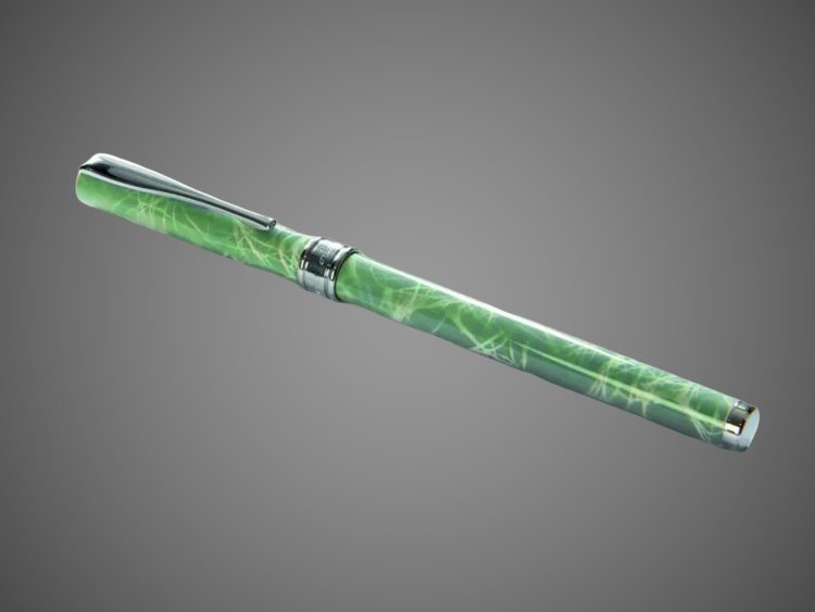 Перьевая ручка Aurora Magellano Lacca Ice CT, перо - M, в подарочной коробке, Лаки и смолы: лак, смола, хром