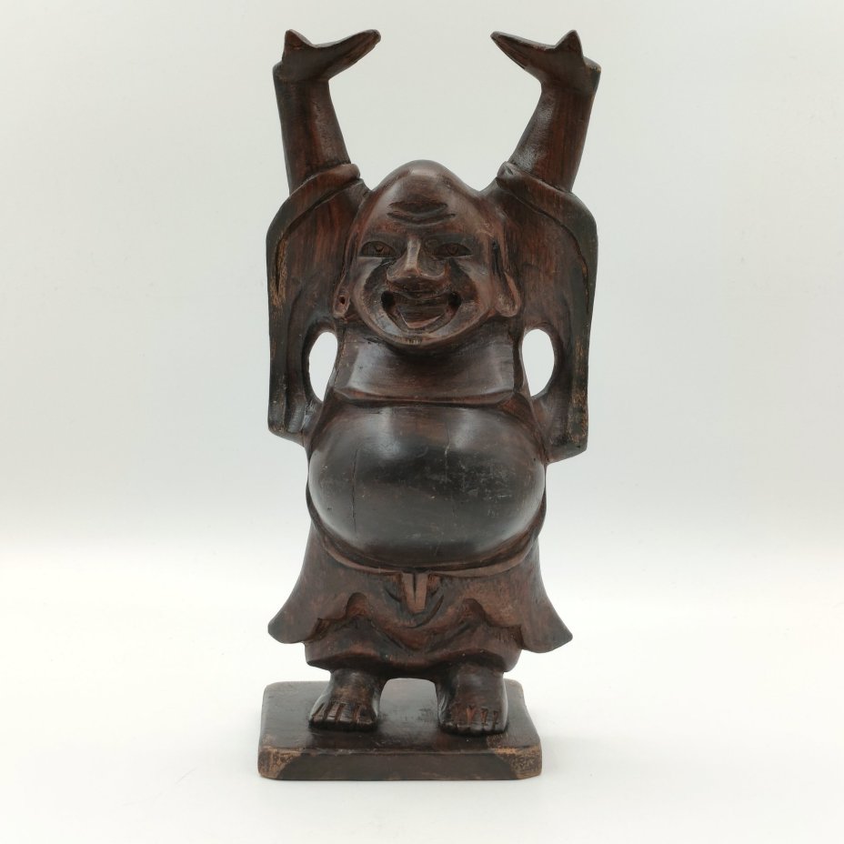 Статуэтка "Смеющийся Будда", дерево, резьба, Индия, 1970-1990 гг.