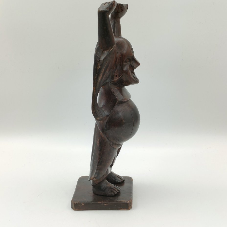 Статуэтка "Смеющийся Будда", дерево, резьба, Индия, 1970-1990 гг.