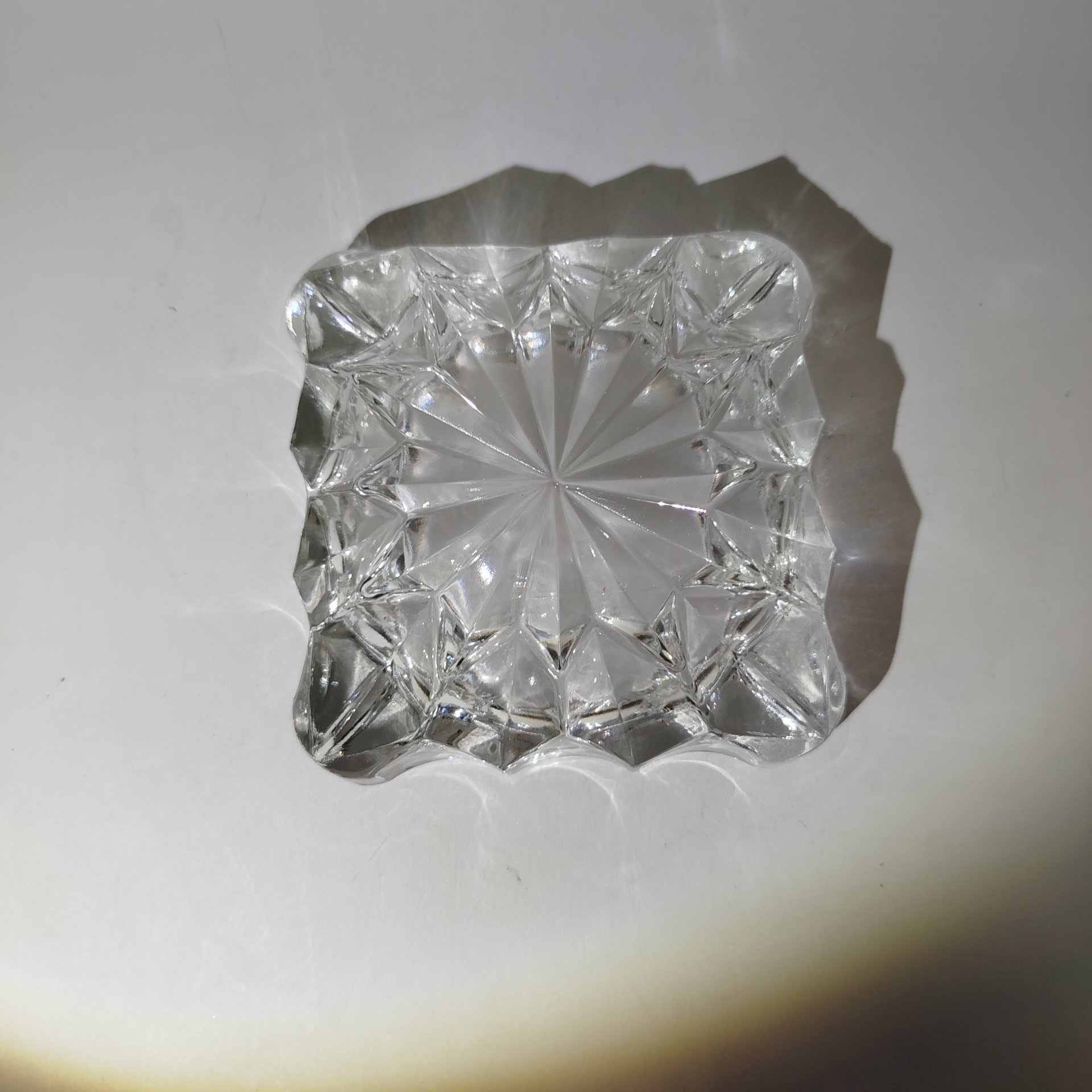 Пепельница с геометрическим декором, хрусталь, СССР, 1970-1980 гг.