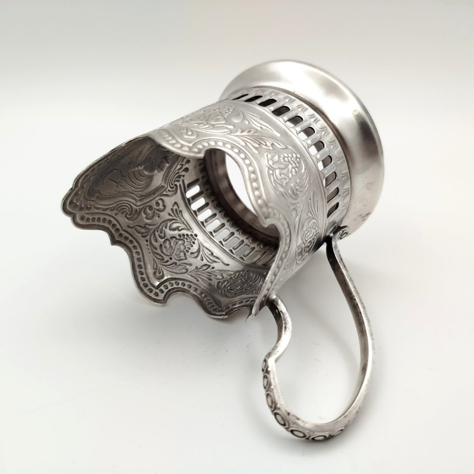 Подстаканник "Советский космос", мНЦ (медь-никель-цинк), Кольчугинский завод цветных металлов, СССР, 1960-1970 гг., Кольчугинский завод цветных металлов