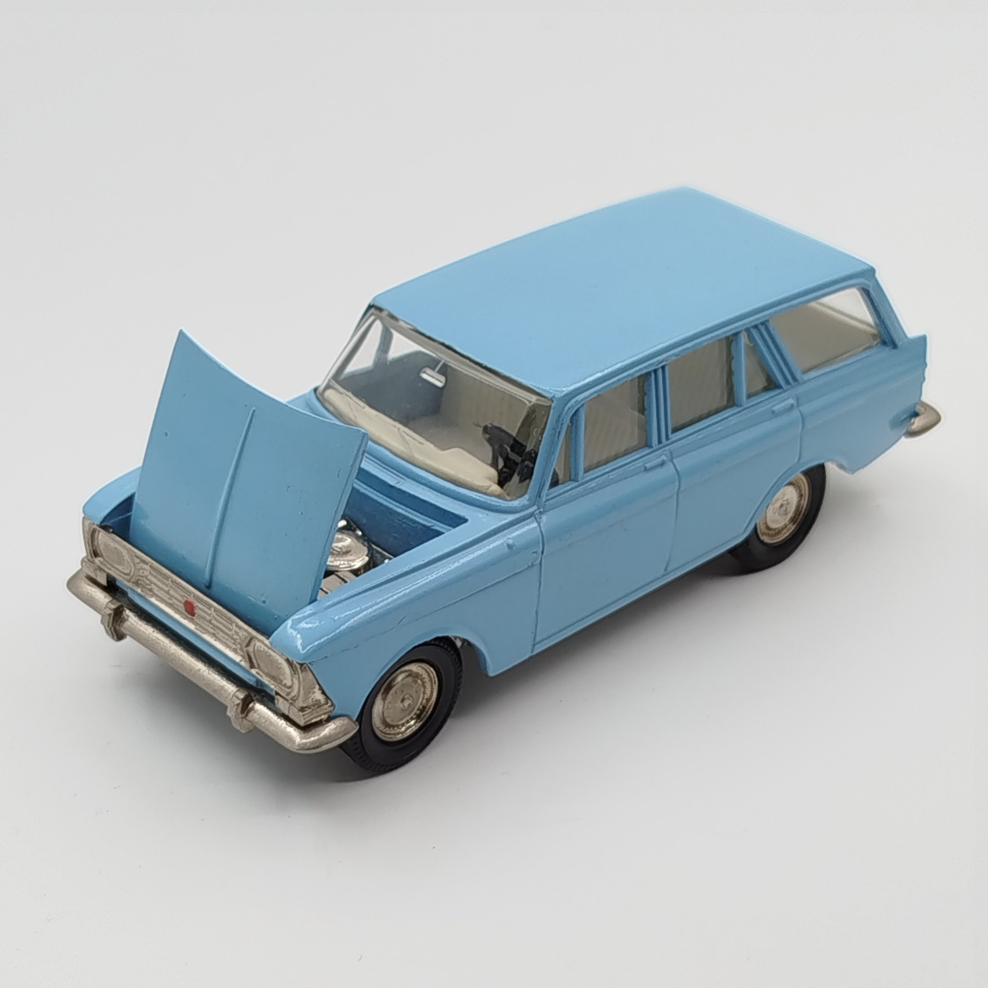 Масштабная модель автомобиля  "Москвич 427" в голубом цвете, 1:43, модель А4 — фото 7