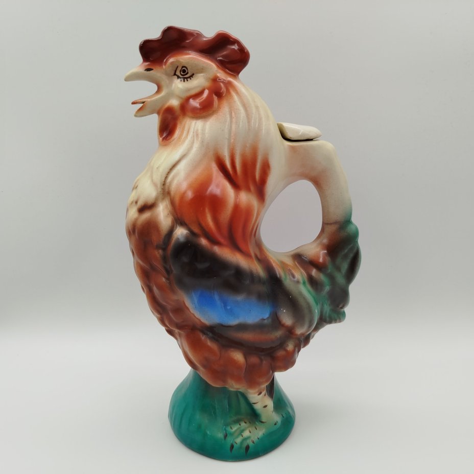 Штоф "Петух", фаянс, роспись, Кировский фаянсовый завод, СССР, 1957-1965 гг., Кировский фаянсовый завод