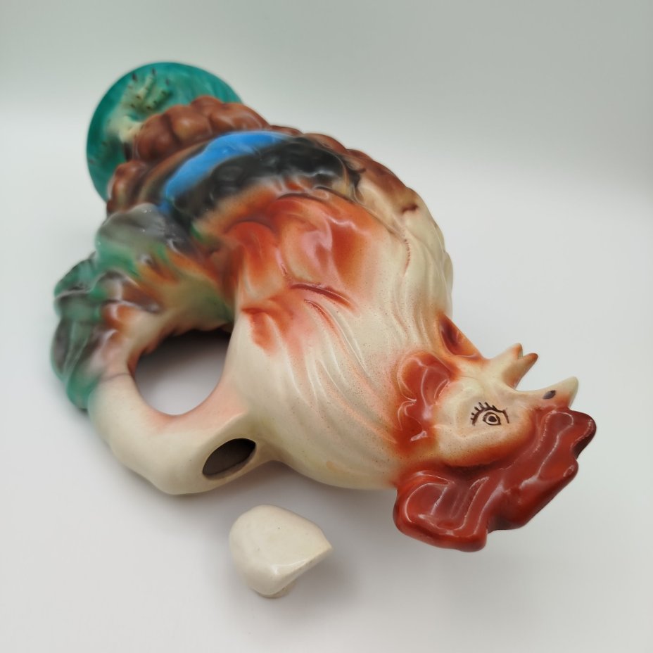 Штоф "Петух", фаянс, роспись, Кировский фаянсовый завод, СССР, 1957-1965 гг., Кировский фаянсовый завод