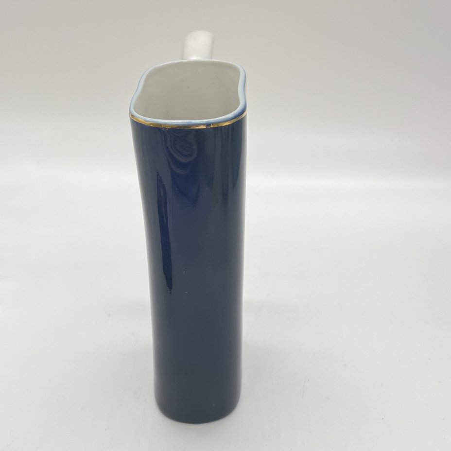 Поильник с цветочным декором, фарфор, крытье, золочение, кобальт, Городницкий фарфоровый завод, СССР, 1970-2000 гг.