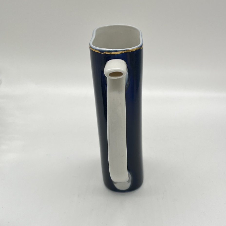 Поильник с цветочным декором, фарфор, крытье, золочение, кобальт, Городницкий фарфоровый завод, СССР, 1970-2000 гг.