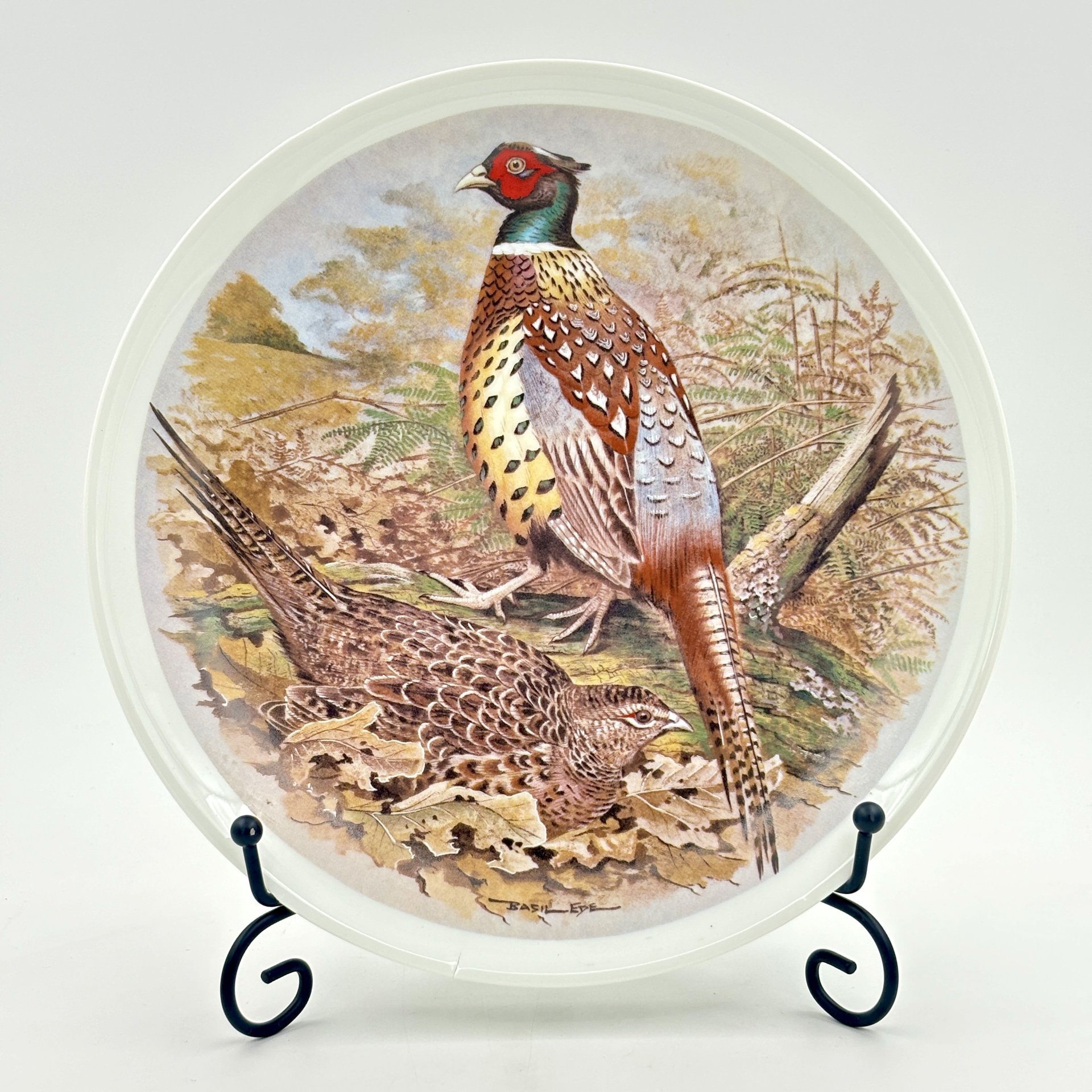 Декоративная тарелка из серии Birds on the water (Basil Ede), Limoges