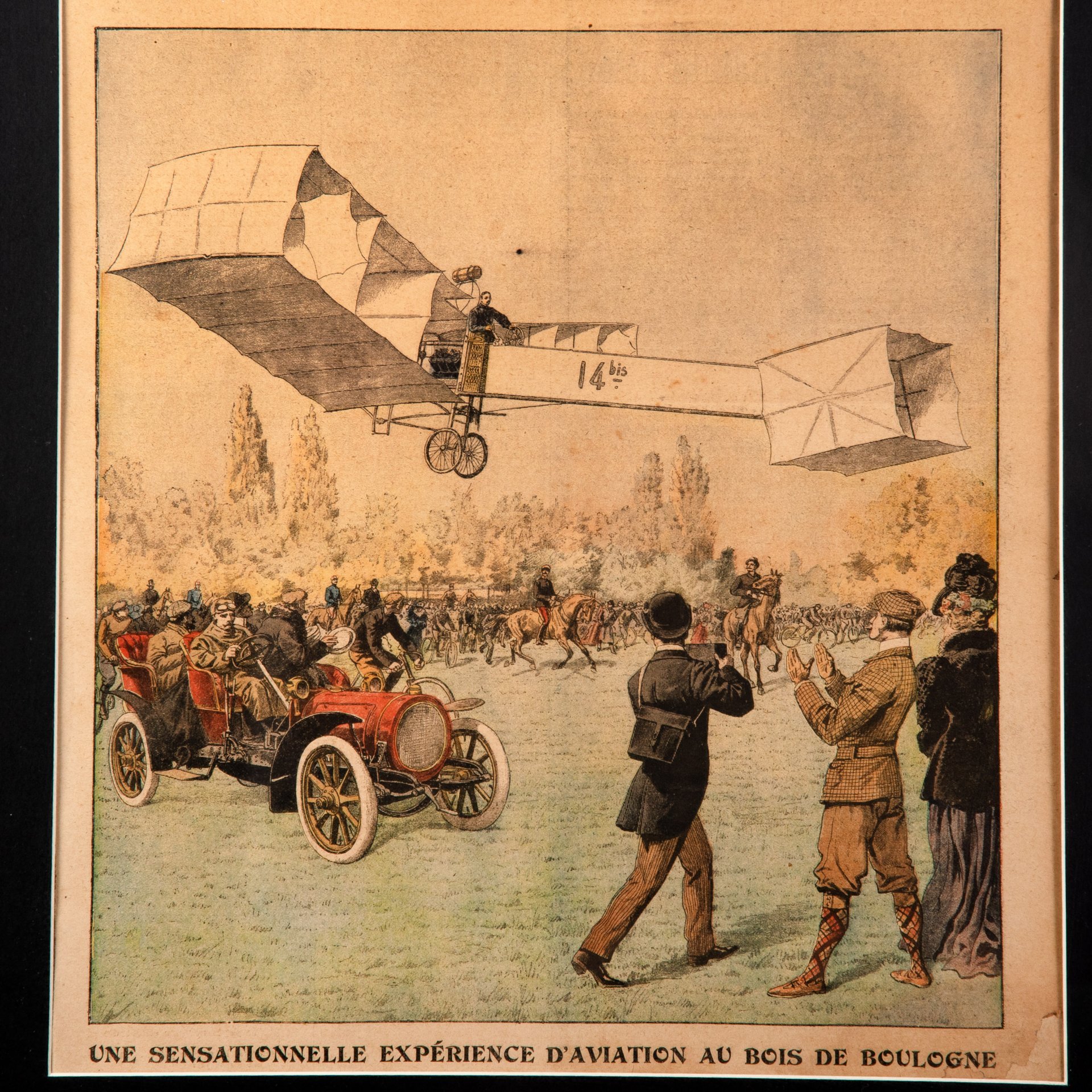 Газета "Le Petit Journal" выпуск № 836 от 25 ноября 1906, в раме и паспарту, бумага, стекло, рама, Франция, 1906 г.