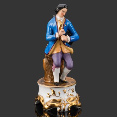 Статуэтка "Галантный кавалер", фарфор, роспись, золочение, Западная Европа, 1900-1920 гг.