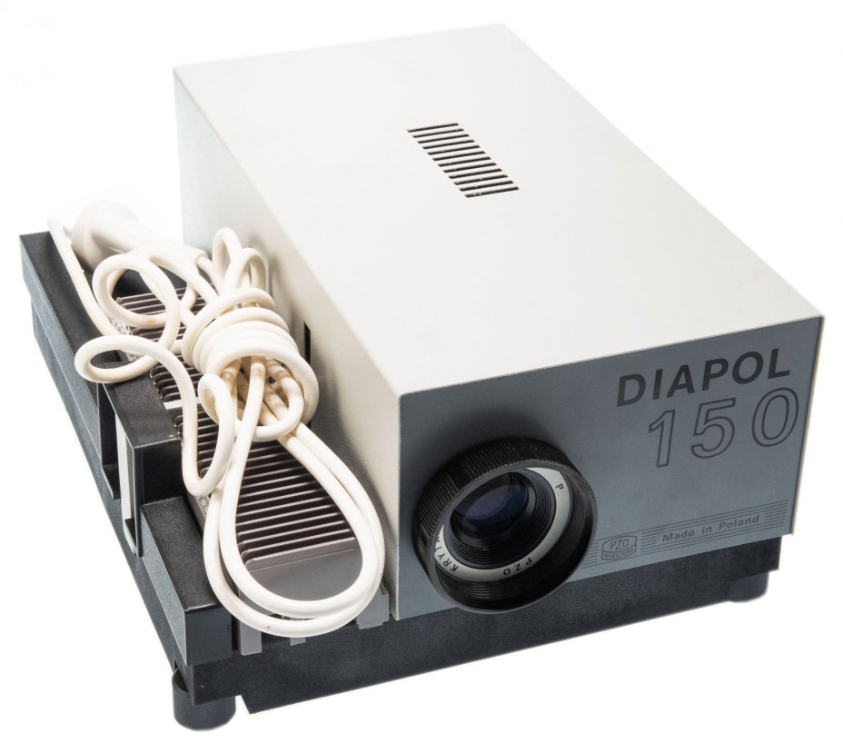 Слайд-проектор "Diapol 150", металл, пластик, с инструкцией, Польский оптический завод, г. Варшава, Польша, 1985 г.