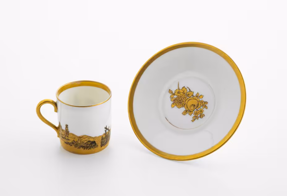 Кофейная  пара с изображением пейзажа, Rosenthal (Розенталь)