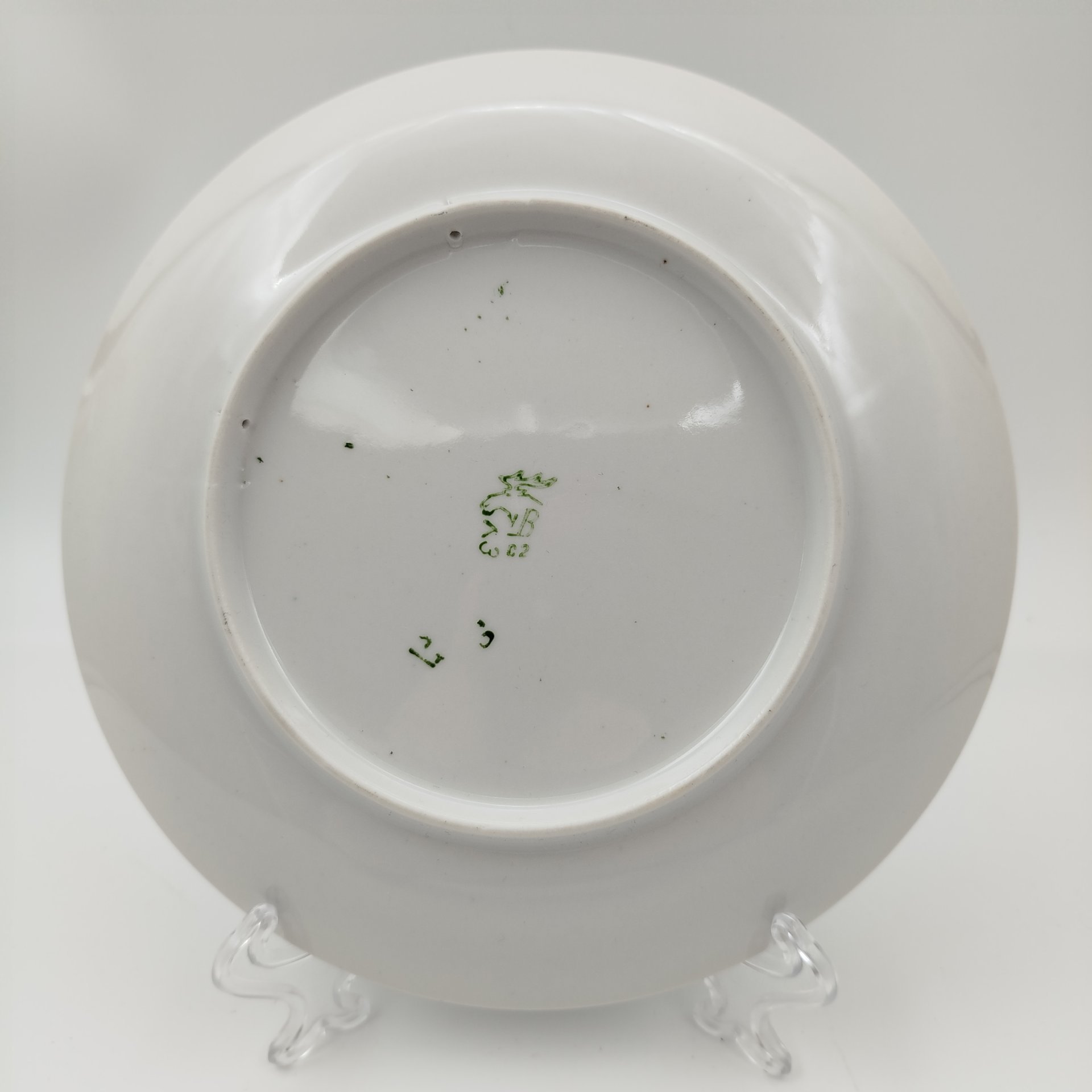 Тарелка декоративная настенная "Спаниель", фарфор, деколь, Дмитровский фарфоровый завод (ДФЗ Вербилки), СССР, 1965-1991 гг.